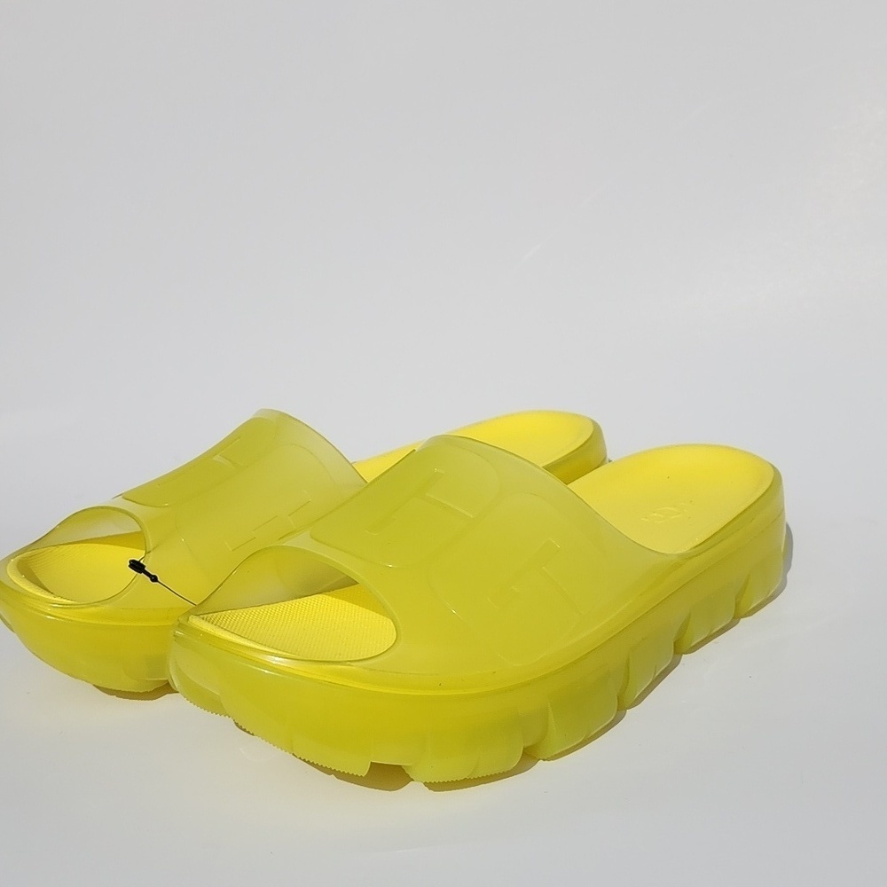 UGG Women’s Jella Clear Slide Sunny Yellow Jelly Sandal Pool/Beachwear s…